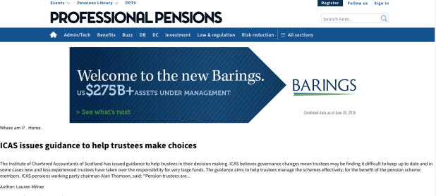 Copywriting pensions financial business to business article